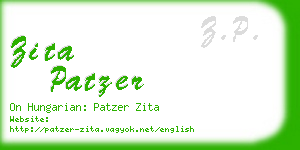 zita patzer business card